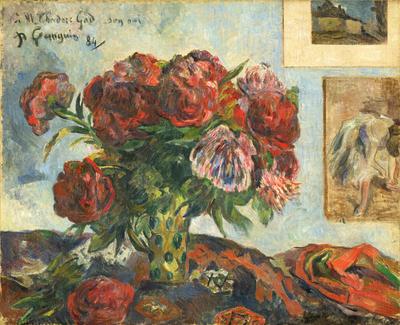G60 高更牡丹与玫瑰 — 保罗·高更 后印象主义