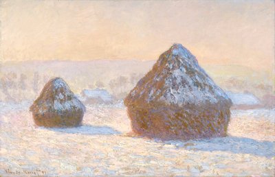 G16 干草堆:雪景效果,清晨 1891 — 克劳德·莫奈