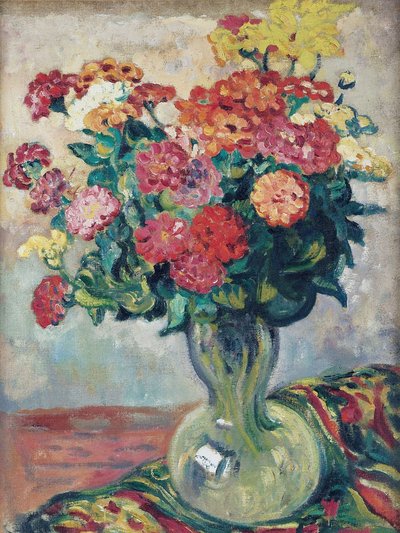 G29 百日菊花瓶 — 花卉静物画