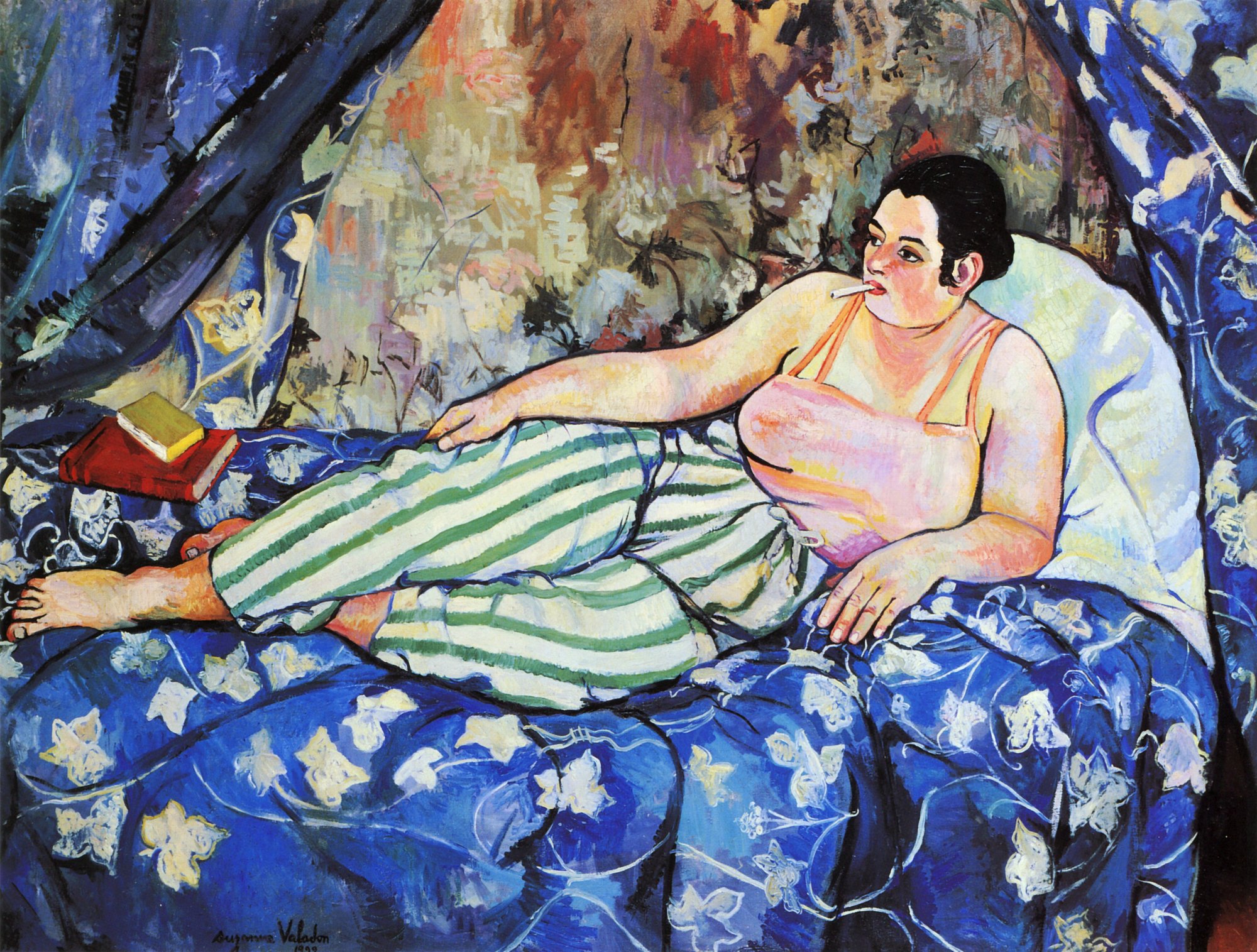 G294 床上的吸烟女子 — 苏珊娜·瓦拉东 后印象主义，受野兽派影响