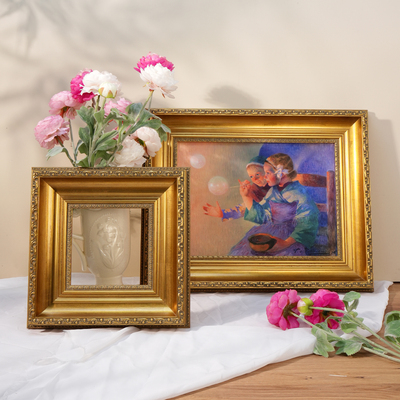 中古金色雕花画框 (型号76590710-G)