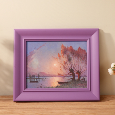 G14 经典名画·印象派《湖畔夕照》——名画复刻装饰油画