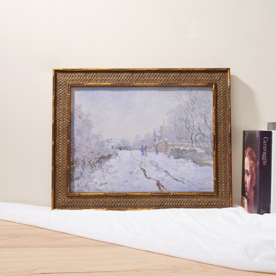 G137 克劳德·莫奈《雪景》装饰画